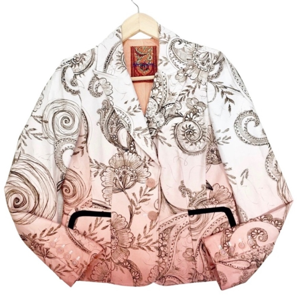 Robert Graham Floral Paisley Artsy Blazer